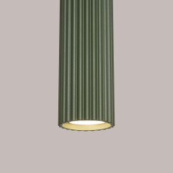 Lampa wisząca KARBON 3L zielona oliwka SL.1613