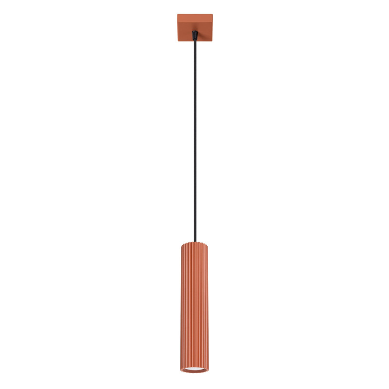 Lampa wisząca KARBON 1 ochra czerwona SL.1630