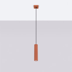 Lampa wisząca KARBON 1 ochra czerwona SL.1630