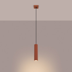 Lampa wisząca KARBON 1 ochra czerwona SL.1630