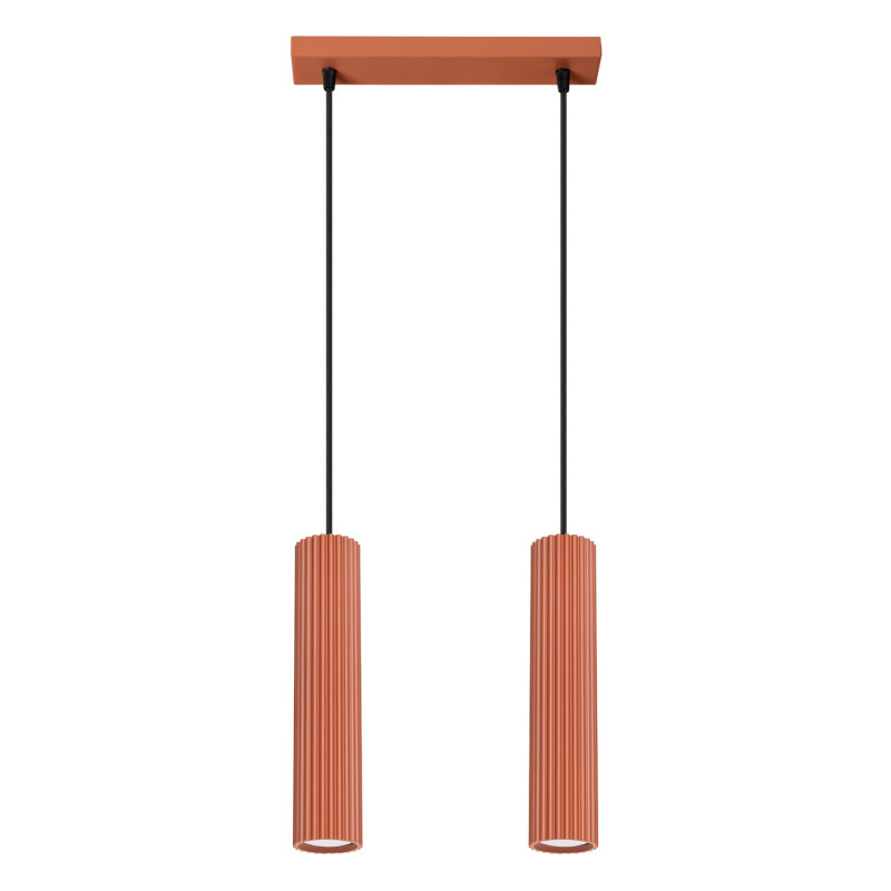 Lampa wisząca KARBON 2 ochra czerwona SL.1631