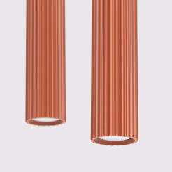 Lampa wisząca KARBON 2 ochra czerwona SL.1631