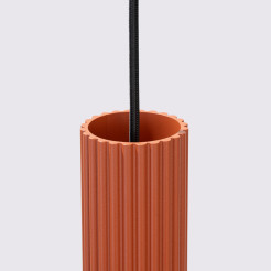 Lampa wisząca KARBON 2 ochra czerwona SL.1631