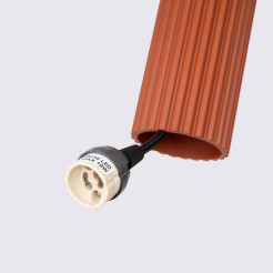 Lampa wisząca KARBON 2 ochra czerwona SL.1631