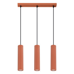 Lampa wisząca KARBON 3L ochra czerwona SL.1632