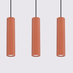 Lampa wisząca KARBON 3L ochra czerwona SL.1632
