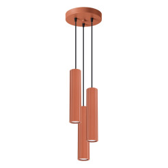 Lampa wisząca KARBON 3P ochra czerwona SL.1633