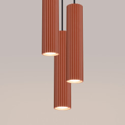 Lampa wisząca KARBON 3P ochra czerwona SL.1633