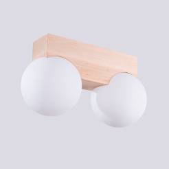 Plafon BULBO 2 naturalne drewno SL.1683