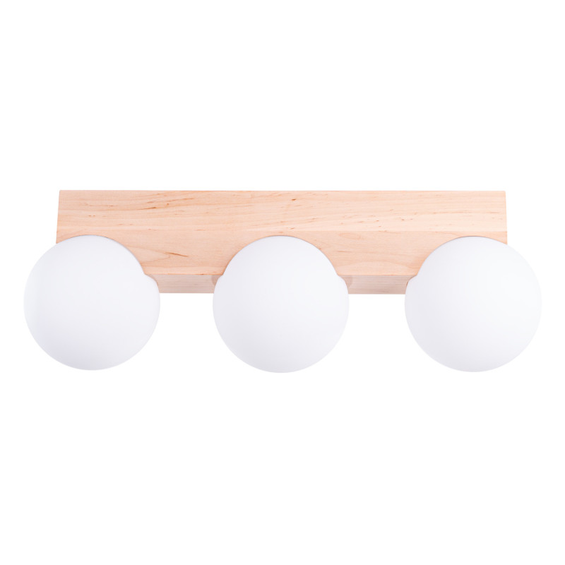 Plafon BULBO 3 naturalne drewno SL.1684