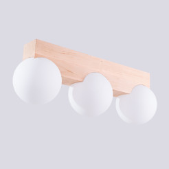 Plafon BULBO 3 naturalne drewno SL.1684