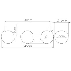 Plafon BULBO 3 naturalne drewno SL.1684