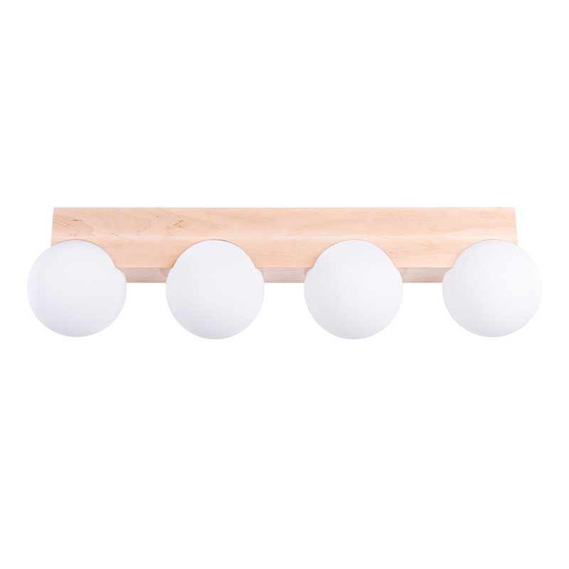 Plafon BULBO 4 naturalne drewno SL.1685