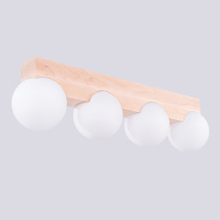 Plafon BULBO 4 naturalne drewno SL.1685