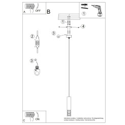 Lampa wisząca LAMI 1 biały SL.1686