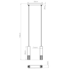 Lampa wisząca LAMI 2 biały SL.1687