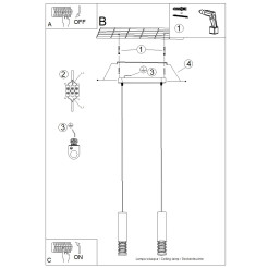 Lampa wisząca LAMI 2 biały SL.1687