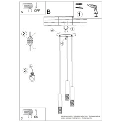 Lampa wisząca LAMI 3P biały SL.1689