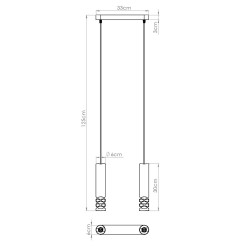 Lampa wisząca LIRO 2 biały SL.1692