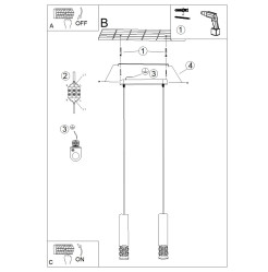 Lampa wisząca LIRO 2 biały SL.1692