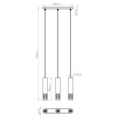 Lampa wisząca LIRO 3L biały SL.1693