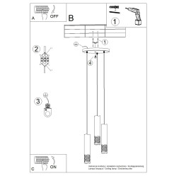Lampa wisząca LIRO 3P biały SL.1694