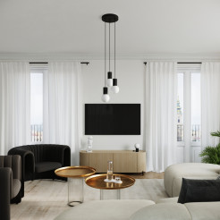 Lampa wisząca HALO 3P czarna SL.1715