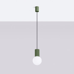 Lampa wisząca HALO 1 zielona oliwka SL.1724
