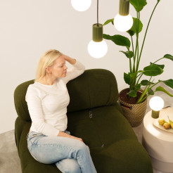 Lampa wisząca HALO 1 zielona oliwka SL.1724