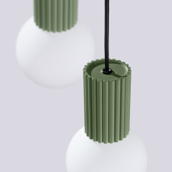 Lampa wisząca HALO 3P zielona oliwka SL.1725