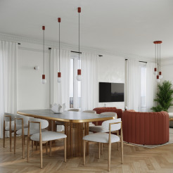 Lampa wisząca HALO 1 ochra czerwona SL.1729