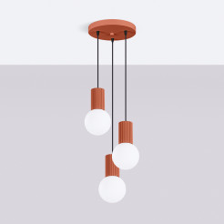 Lampa wisząca HALO 3P ochra czerwona SL.1730