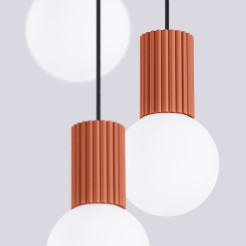Lampa wisząca HALO 3P ochra czerwona SL.1730