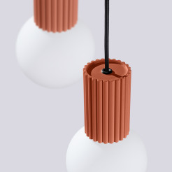 Lampa wisząca HALO 3P ochra czerwona SL.1730