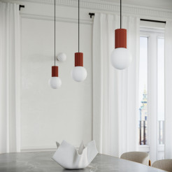 Lampa wisząca HALO 3P ochra czerwona SL.1730