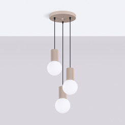 Lampa wisząca HALO 3P taupe SL.1745