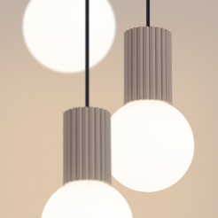 Lampa wisząca HALO 3P taupe SL.1745