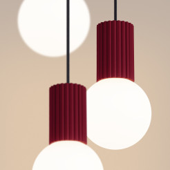 Lampa wisząca HALO 3P burgund SL.1750