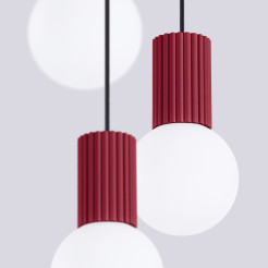Lampa wisząca HALO 3P burgund SL.1750