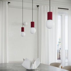 Lampa wisząca HALO 3P burgund SL.1750