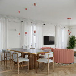 Lampa wisząca HALO 1 brzoskwiniowa SL.1754
