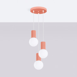 Lampa wisząca HALO 3P brzoskwiniowa SL.1755