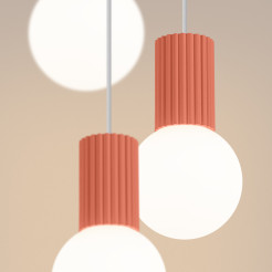 Lampa wisząca HALO 3P brzoskwiniowa SL.1755