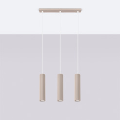 Lampa wisząca KARBON 3L taupe SL.1774