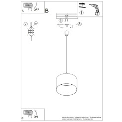 Lampa wisząca NEVIA burgund SL.1852