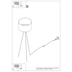 Lampa podłogowa NEVIA granat SL.1855