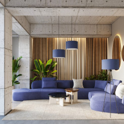 Lampa podłogowa NEVIA granat SL.1855