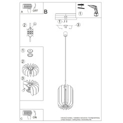 Lampa wisząca MULA 27 żółta SL.1858