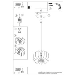 Lampa wisząca MULA 45 beżowa SL.1860