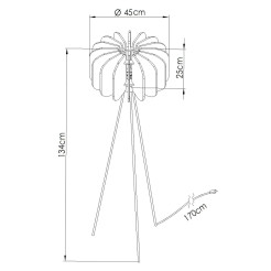 Lampa podłogowa MULA 45 żółta SL.1864